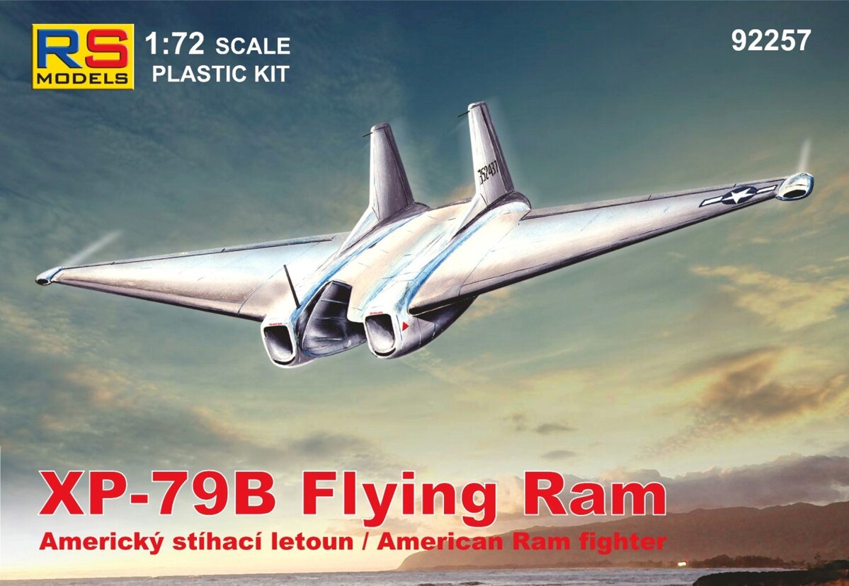 Scale plastic kit 1/72 XP-79 Flying Ram 3 decal v. for USA