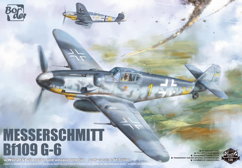 Scale plastic kit 1/35 Messerschmitt Bf109 G-6 - Border Model