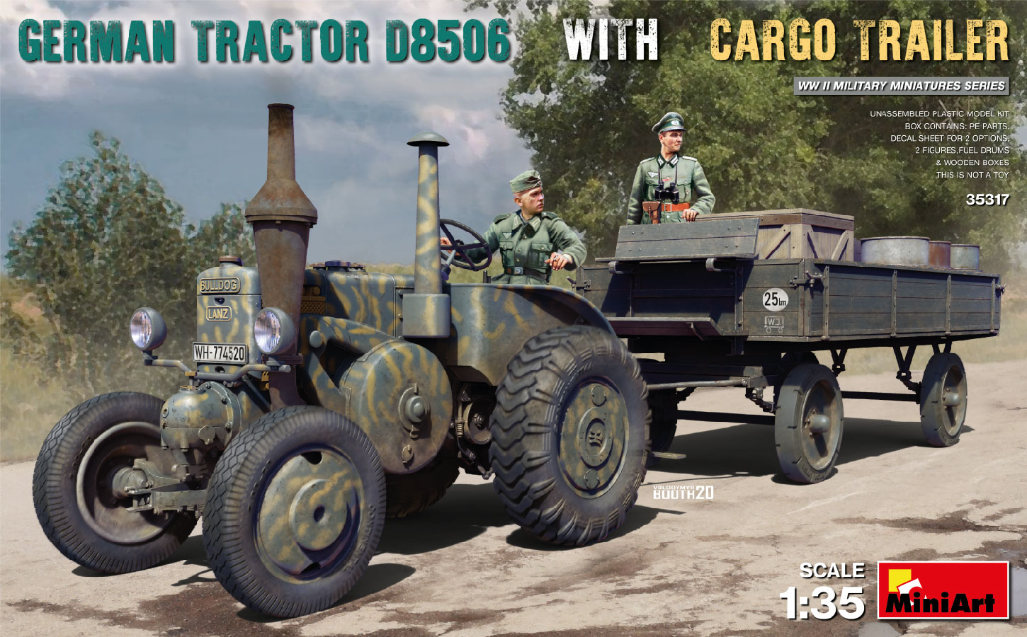 1/35 German Tractor D8506 with Cargo Trailer - Miniart