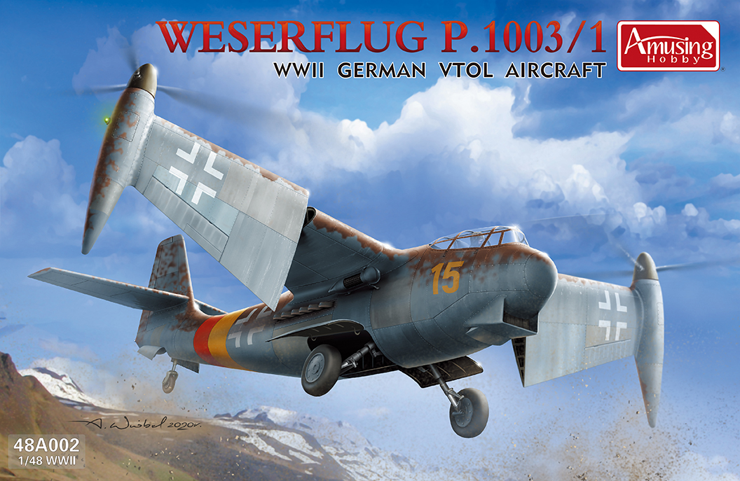 1/48 Weserflug P.1003/1 WWII German VTOL aircraft - Amusing Hobby