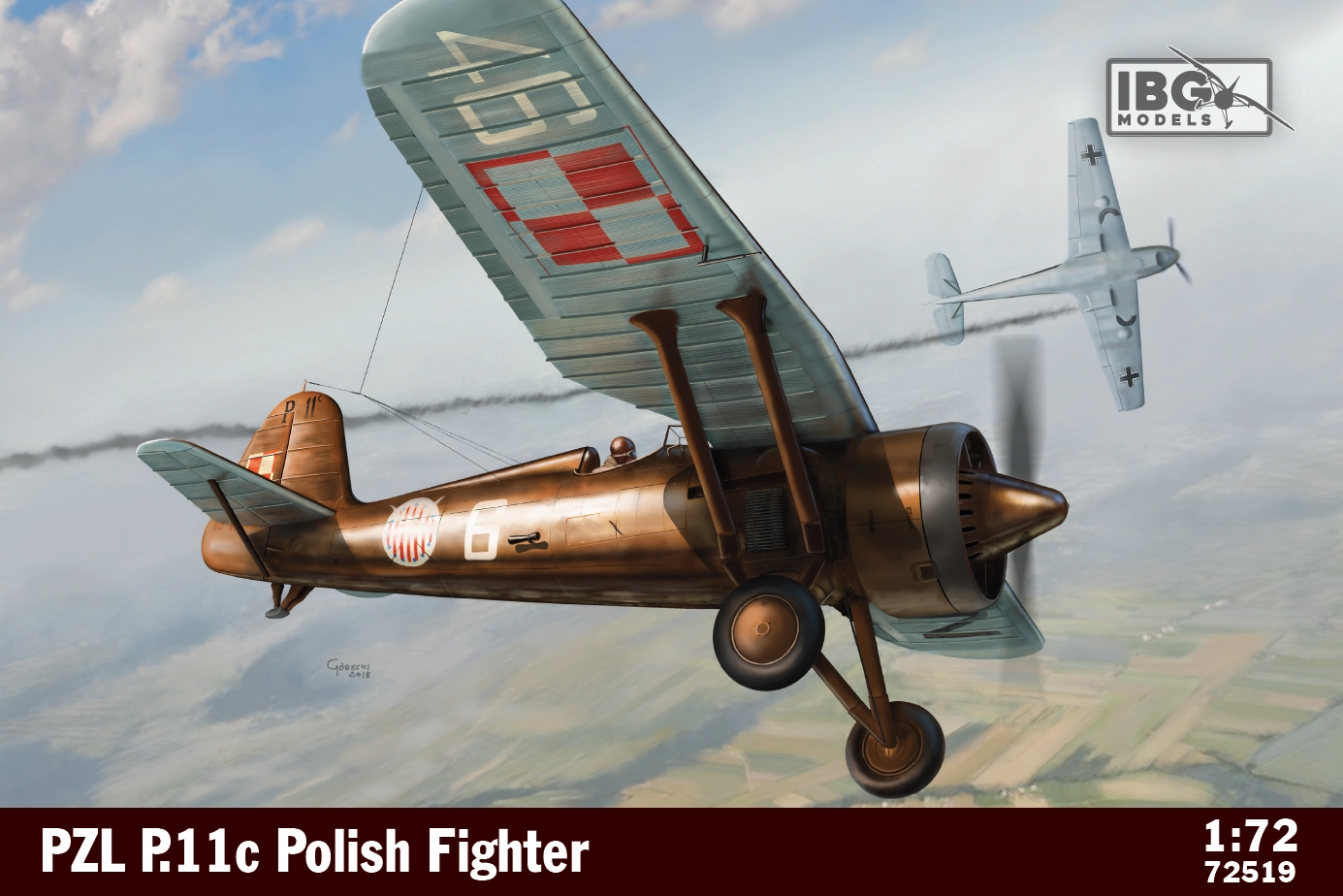 1/72 PZL P.11c Polish Fighter Plane - IBG
