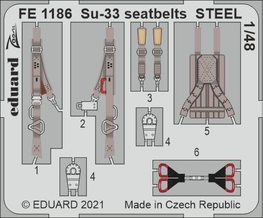 1/48 Su-33 seatbelts STEEL for MINIBASE kit