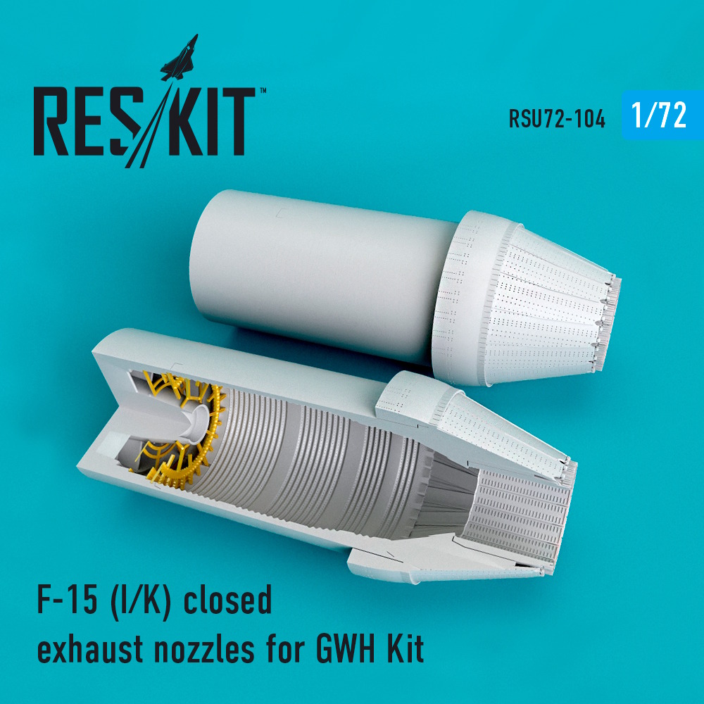 ResKit RSU72-0076 F-14D Tomcat open & closed exhaust nozzles for GWH kit 1/72