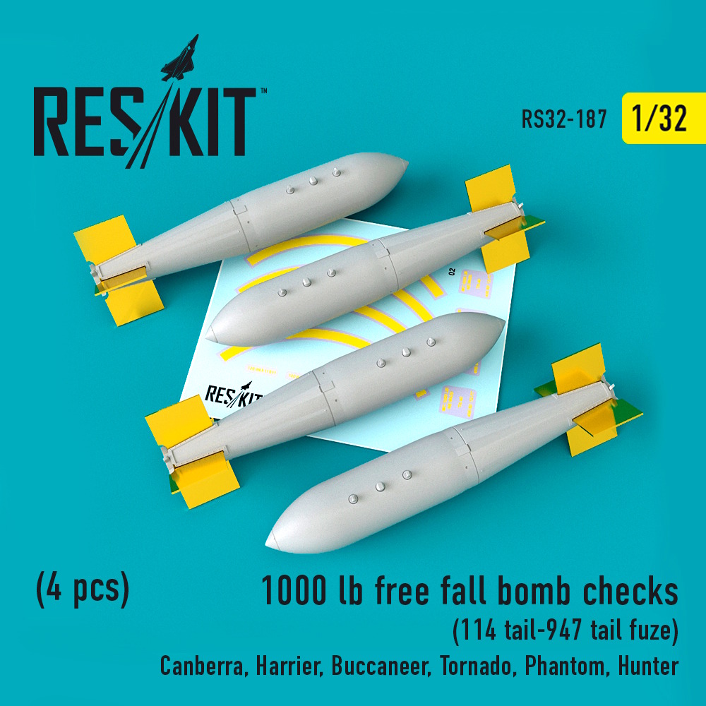 1000 lb free fall bombs checks 114 tail-947 tail fuze (4 pcs) (Canberra, Harrier, Buccaneer, Tornado