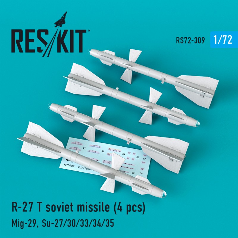 1 72 R 27 T Soviet Missile 4 Pcs Mig 29 Su 27 30 33 34 35 Vse Pro Modelare Art Scale
