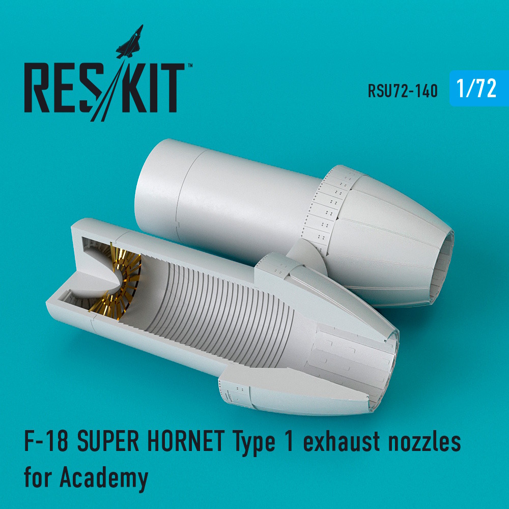 F-14D Tomcat closed exhaust nozzles for GWH 1/72 ResKit RSU72-0075 