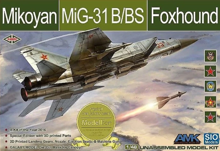 1/48 Mikoyan MiG-31 B/BS Foxhound Russian Interceptor - AMK