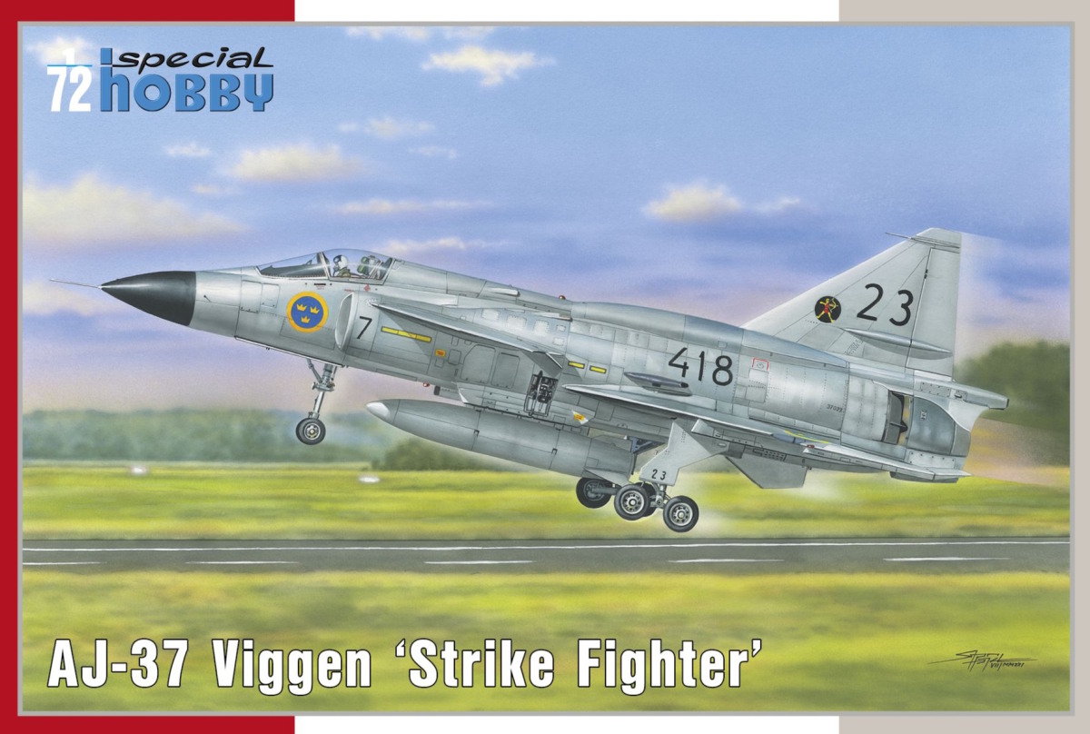 Scale plastic kit 1/72 AJ-37 Viggen ‘Strike Fighter’