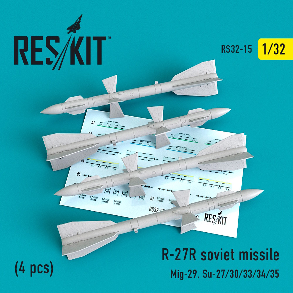 1 32 R 27 R Soviet Missile 4 Pcs Mig 29 Su 27 30 33 34 35 For Trumpeter Revell Kits Vse Pro Modelare Art Scale