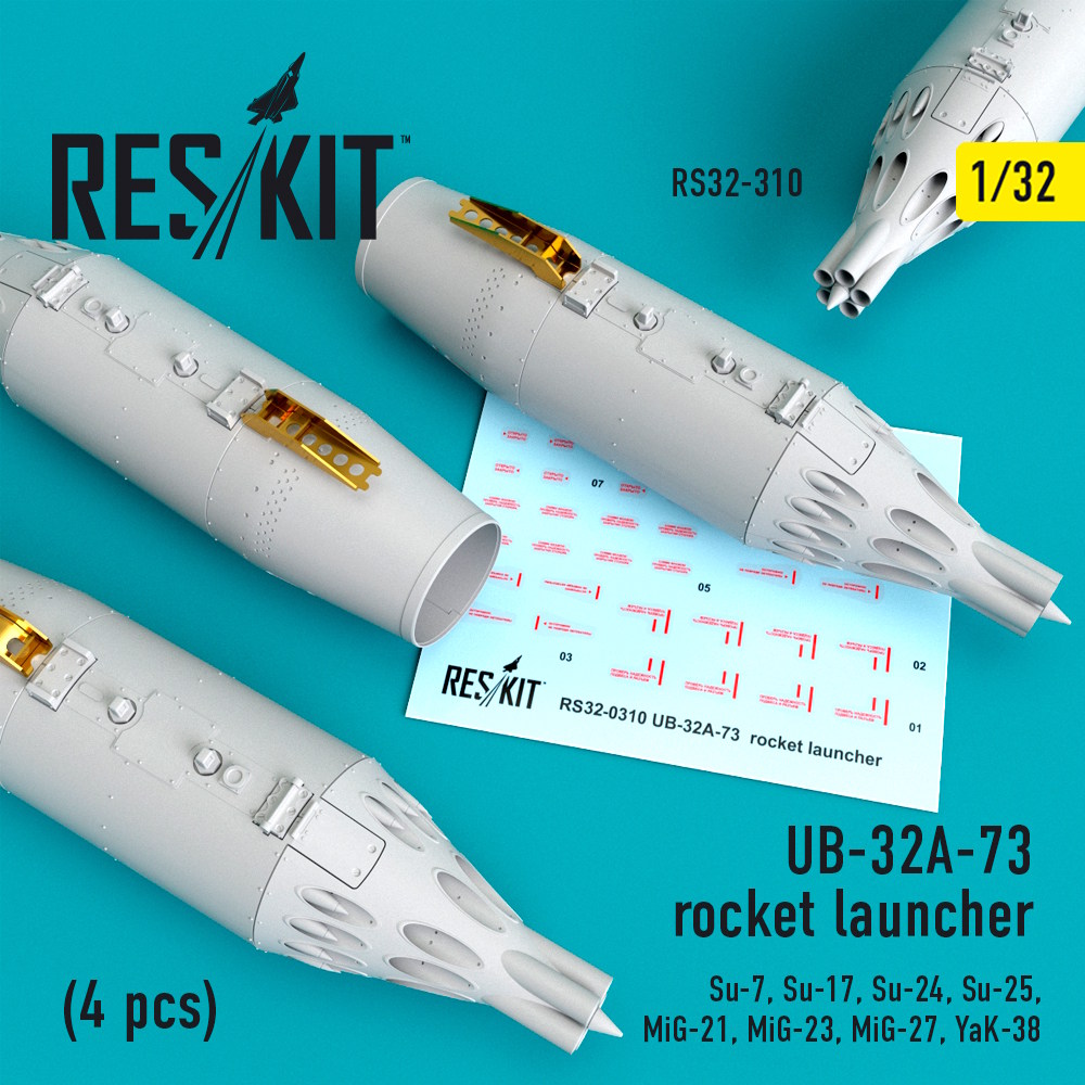 Resin Upgrade set 4 pcs 1/48 ResKit RS48-0015 R-27 R/T soviet missile 