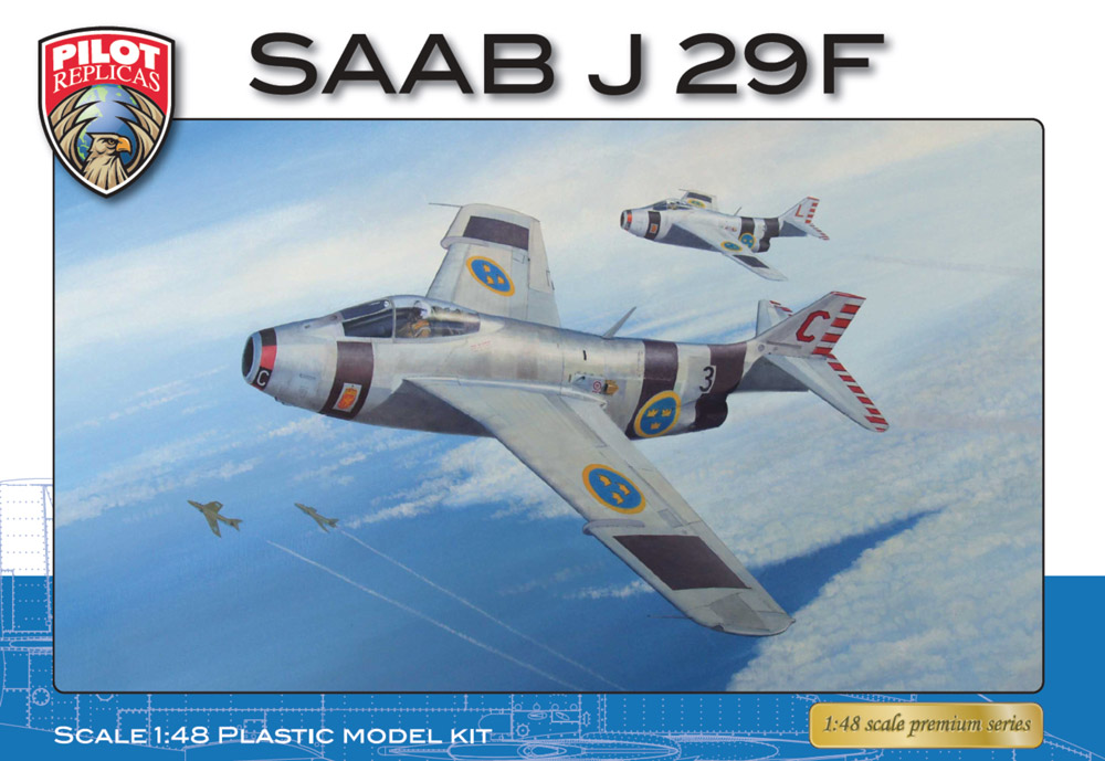 1/48 SAAB J29 F Swedish edition, injection molded plastic kit incl PE parts & Cartograf decals