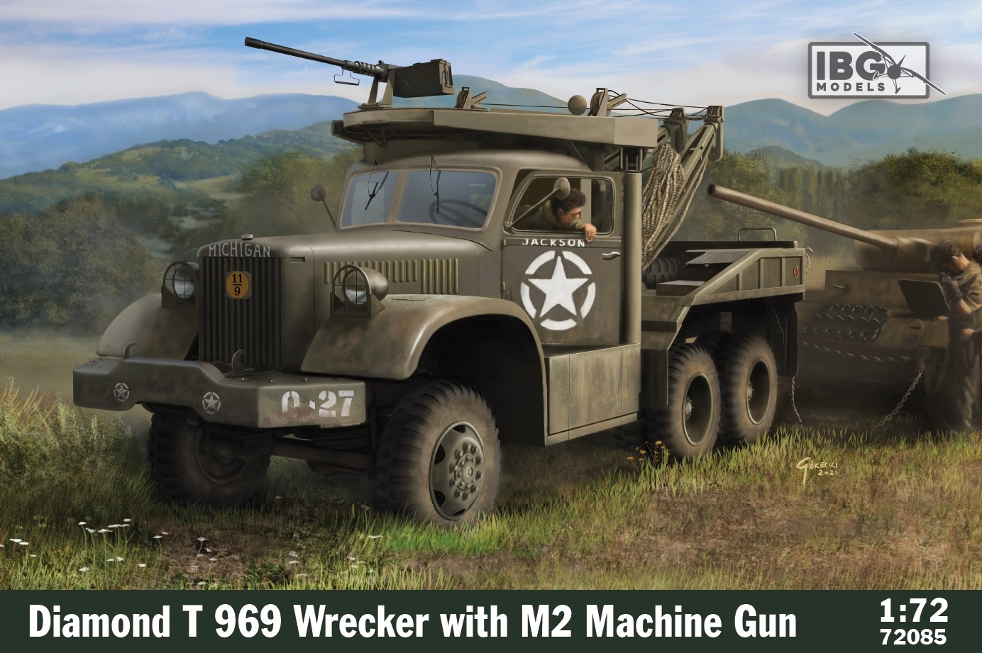 1/72 Diamond T  969 Wrecker with M2 Machine gun and bonus PE set - IBG