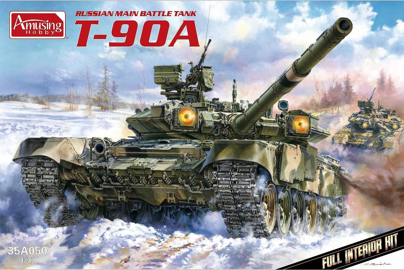 1/35 Russian Main Battle Tank T-90A Full Interior Kit - Amusing Hobby