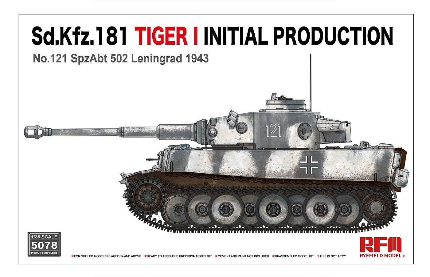 1/35 Sd.Kfz.181 Tiger I Initial Production No.121 SpzAbt. 502 Leningrad 1943 - RFM