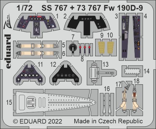 248068 HGW 1/48 Wet Transfers Fw190D-9 Bodenplatte Markings for Eduard kit