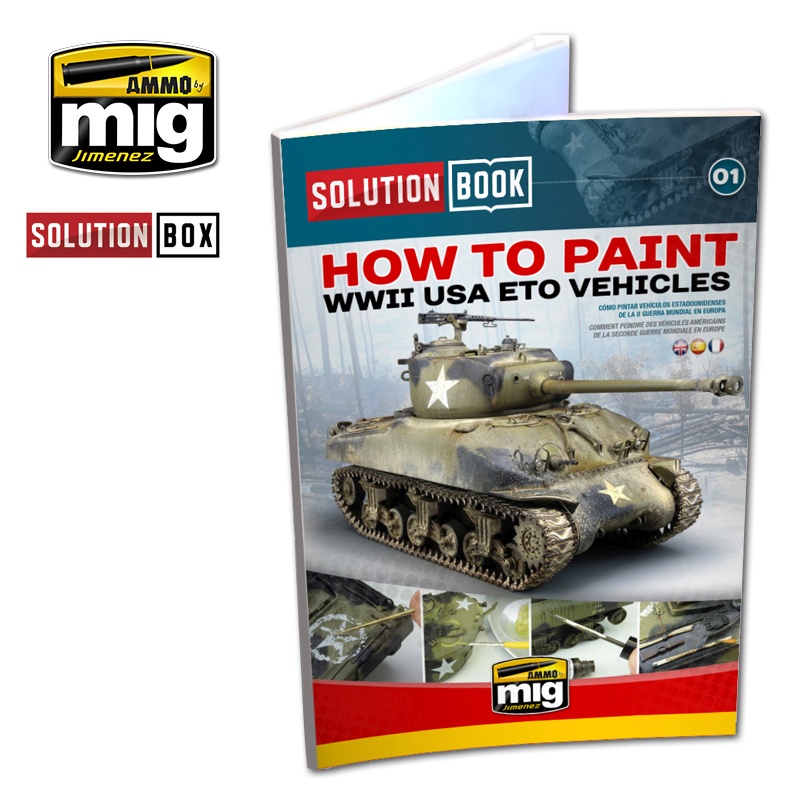 How to Paint WWII American ETO SOLUTION BOOK MULTILINGUAL BOOK 