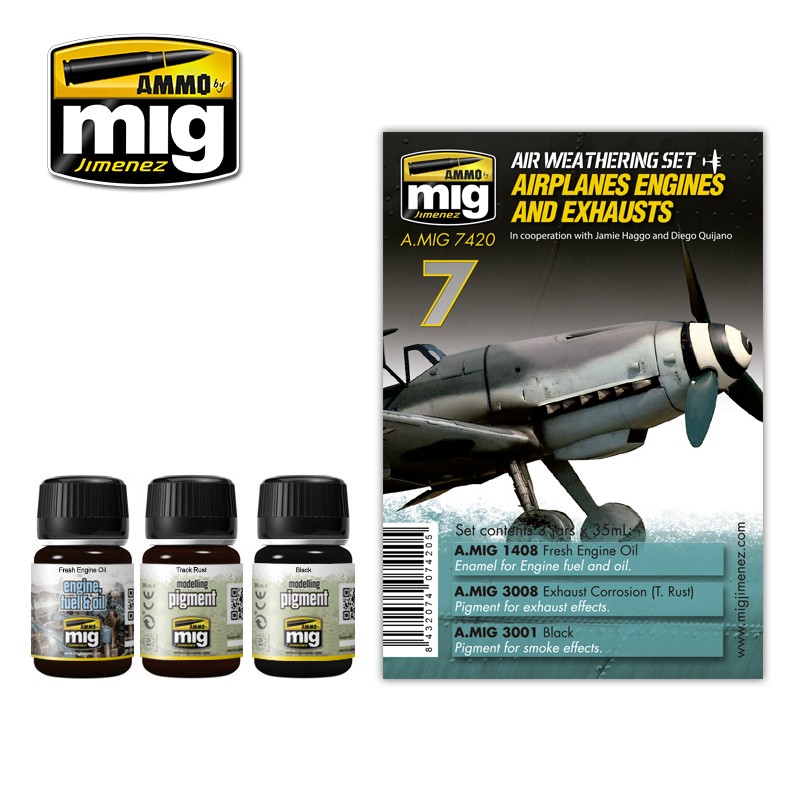 Airplanes Engines and Exhausts Weathering Air Sets