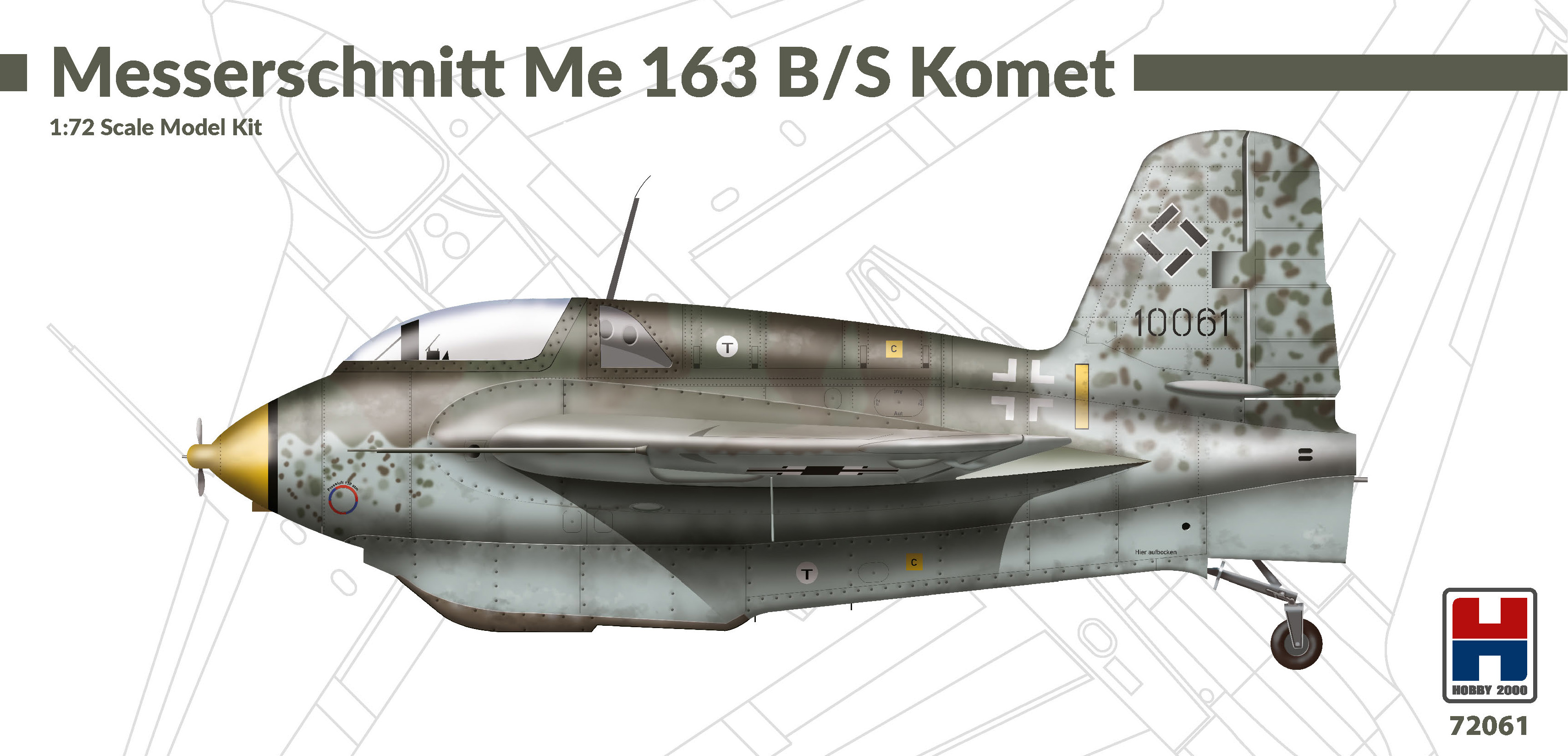 1/72 Messerschmitt Me 163 B/S Komet AKADEMIE + CARTOGRAF + MASKY