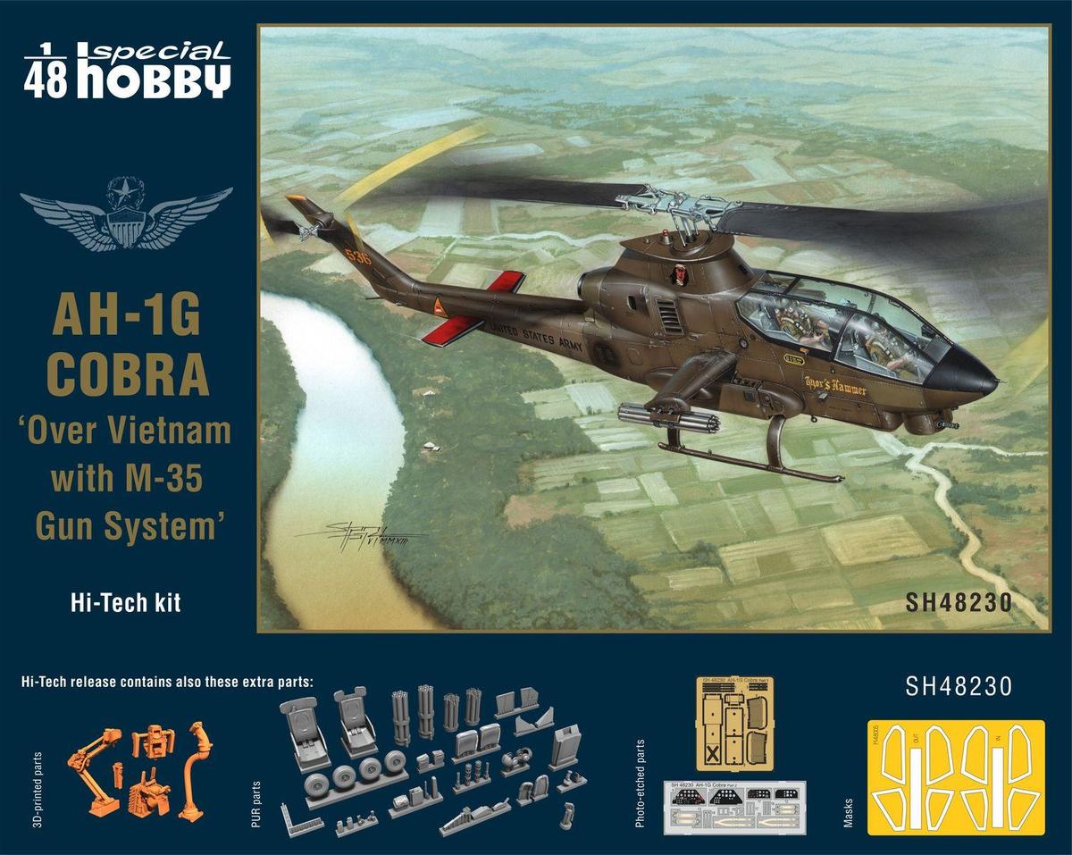 1/48 AH-1G Cobra ‘Over Vietnam with M-35 Gun System’ Hi-Tech Kit