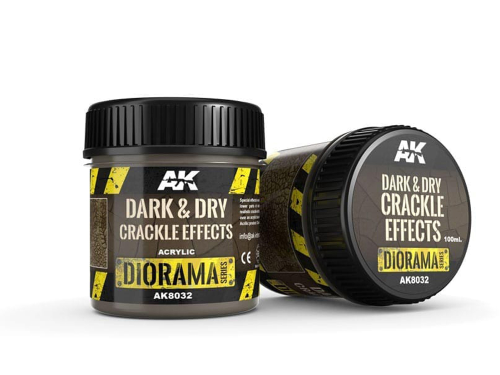 AK Dioramas DARK & DRY CRACKLE EFFECTS - 100ml (Acrylic)