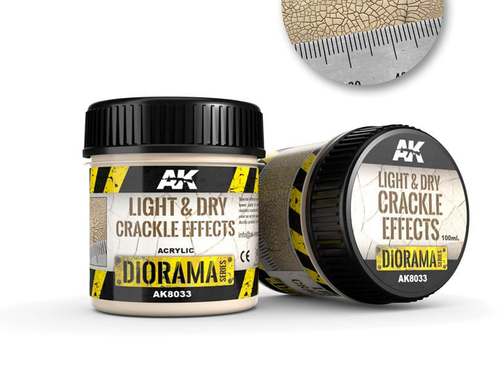 AK Dioramas LIGHT & DRY CRACKLE EFFECTS - 100ml (Acrylic)