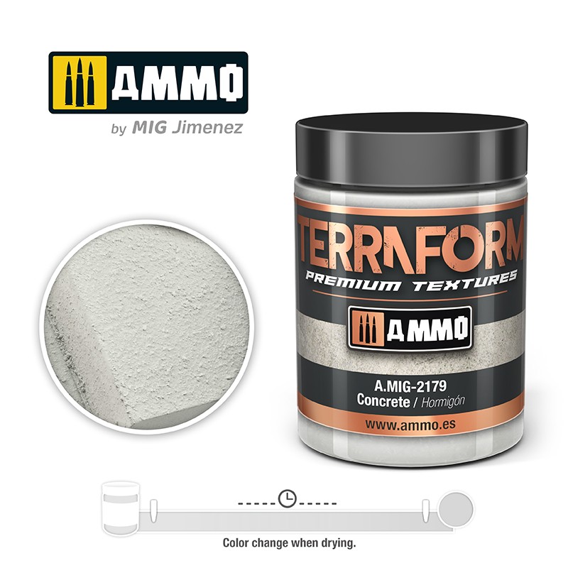 TERRAFORM Concrete Acrylic Texture. 100 ml jar