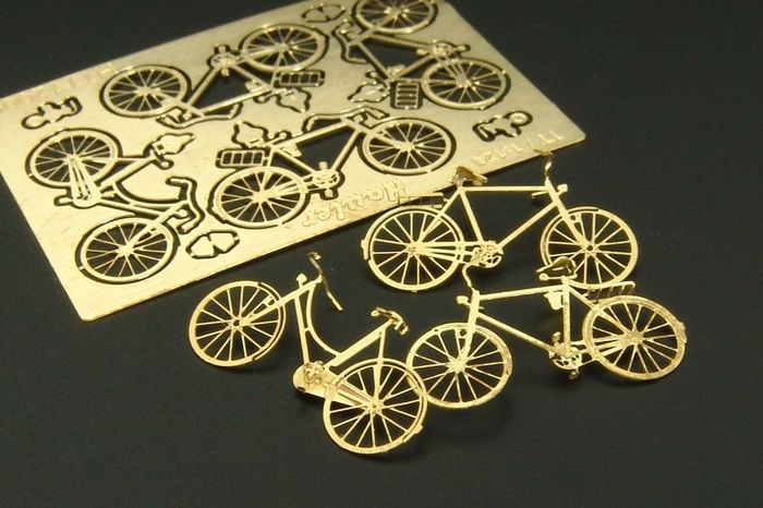 1/120 Bycicles 4pcs PE kit of bicycles