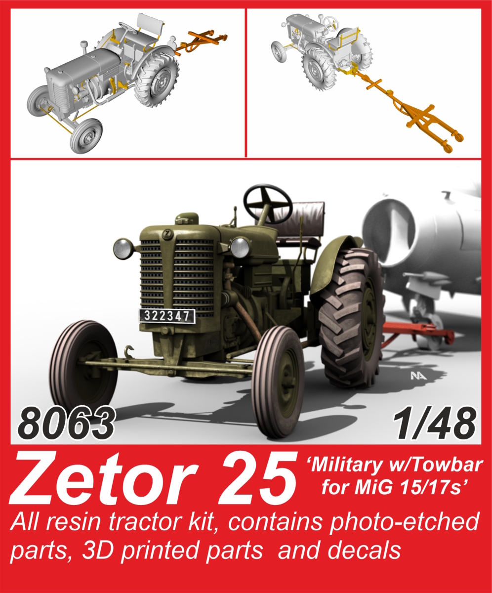 1/48 Zetor 25 ‘Military w/Towbar for MiG 15/17s