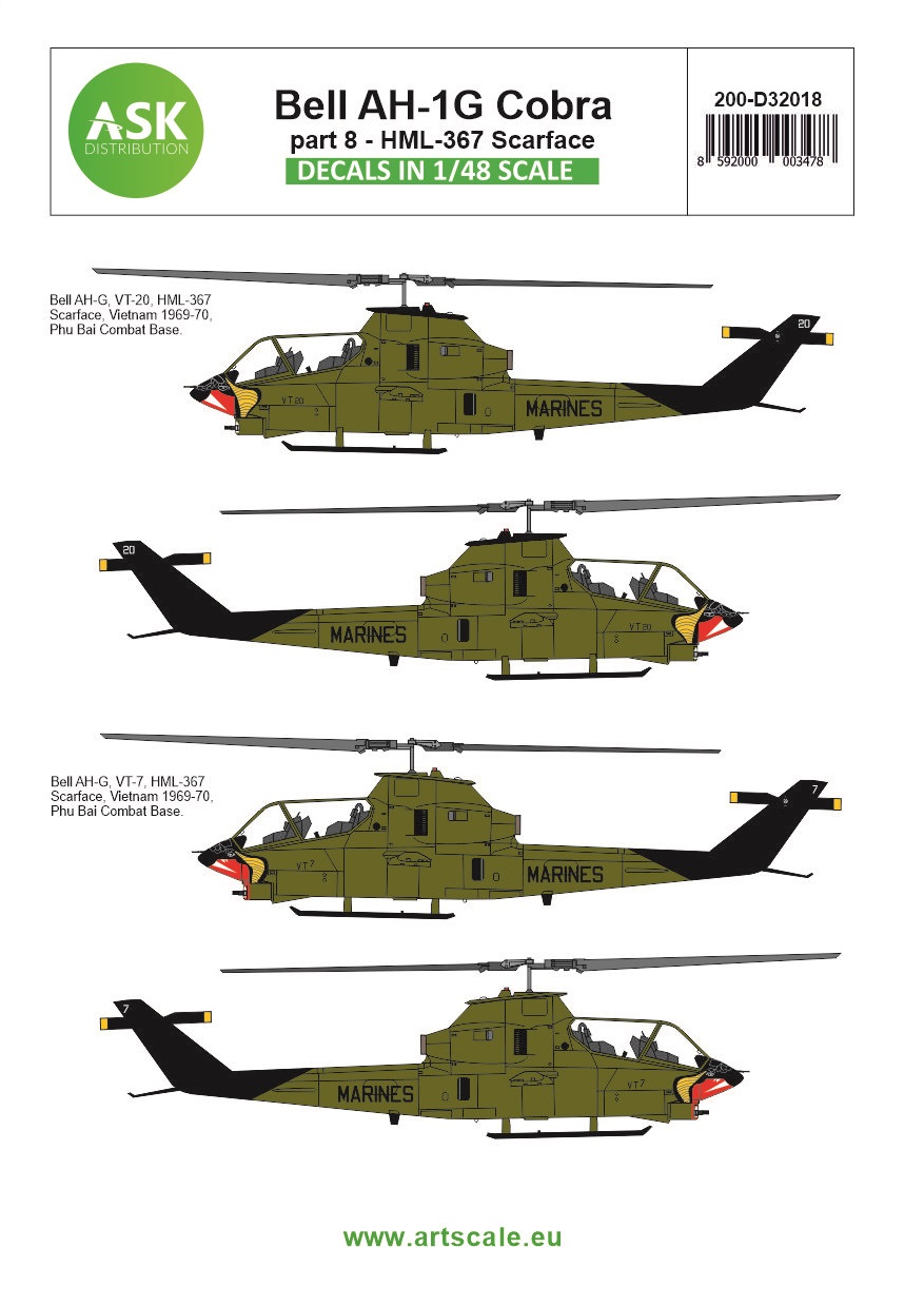 1/32 Bell AH-1G Cobra part 8 - HML367 Scarface