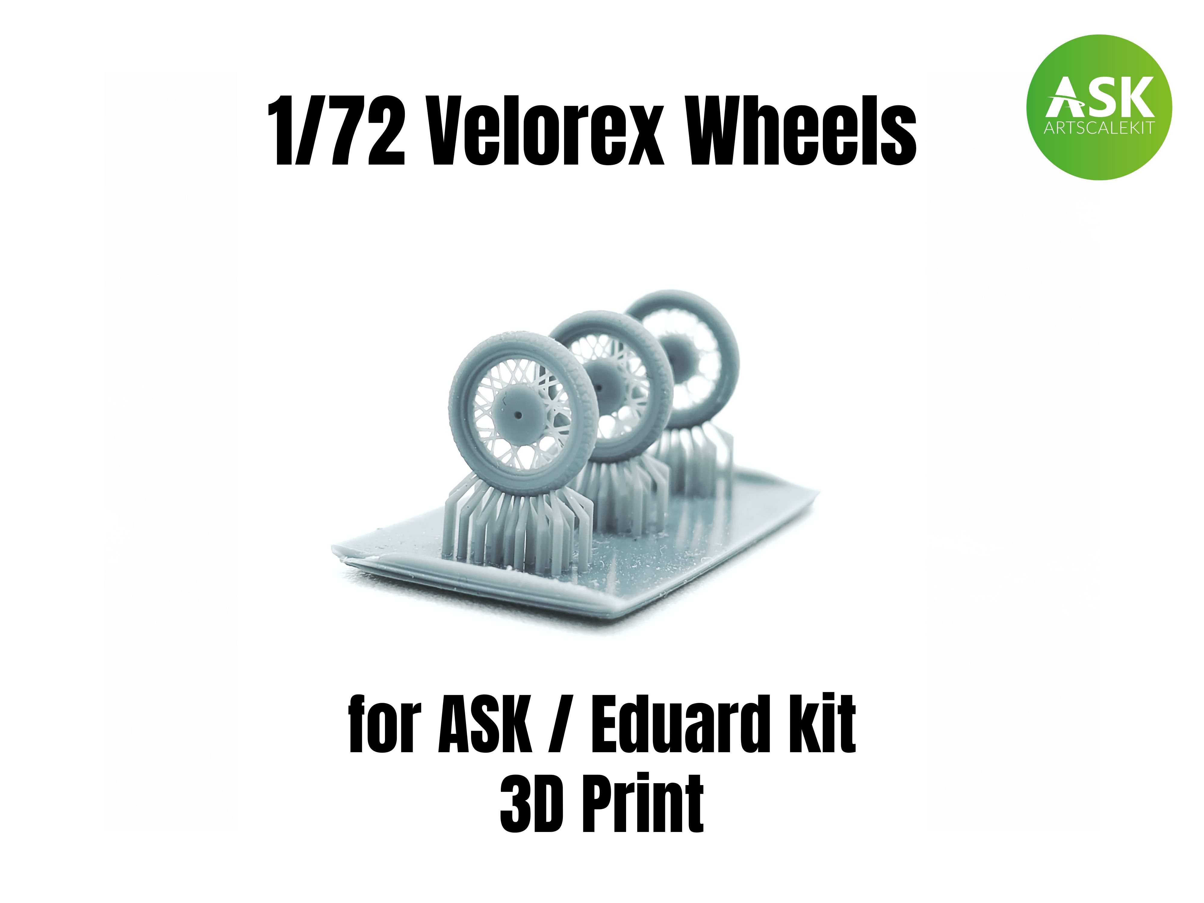 1/72 Velorex - Wheels 3D print