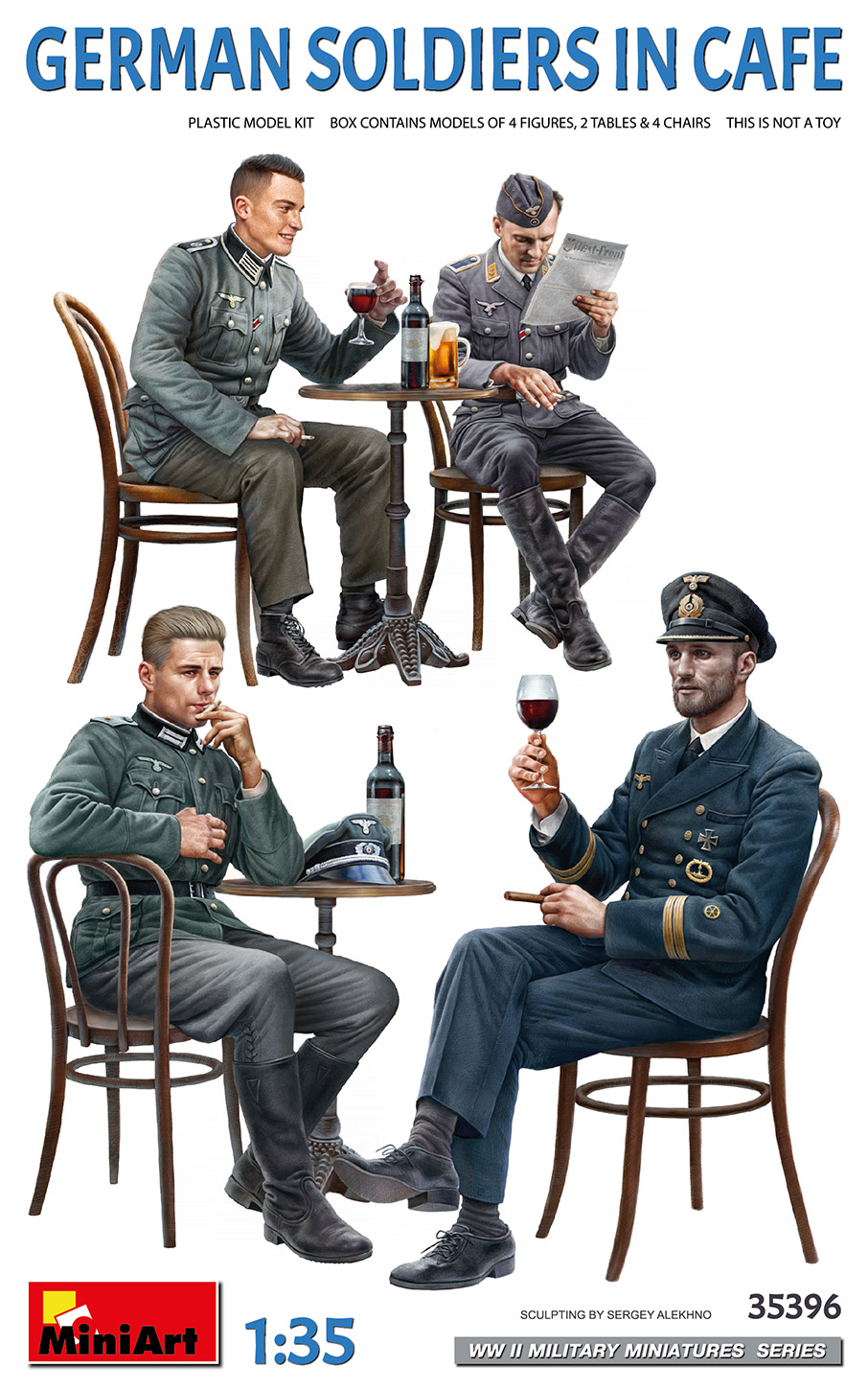 1/35 German Soldiers in Cafe - Miniart