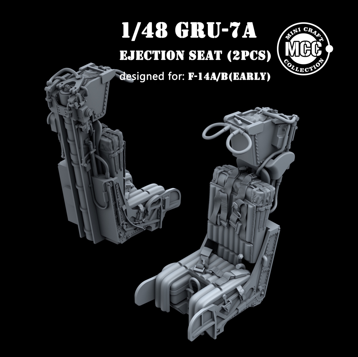 1/48 GRU-7A Ejection Seats for F-14A/B Early (2pcs)
