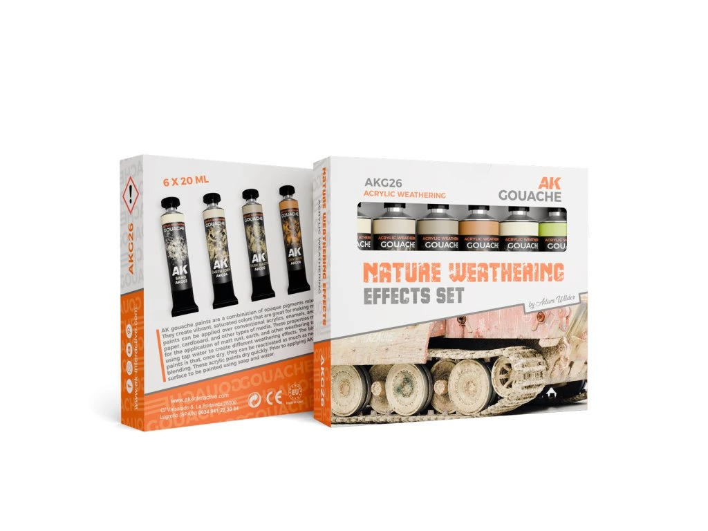 NATURE WEATHERING EFFECTS SET - AK GOUACHES