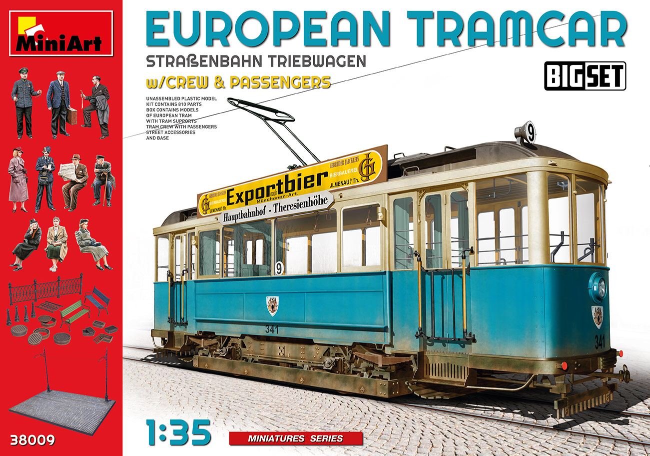 1/35 European Tramcar with Crew & Passengers - Miniart