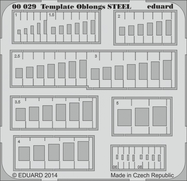Template Squares STEEL # 00038 Eduard 