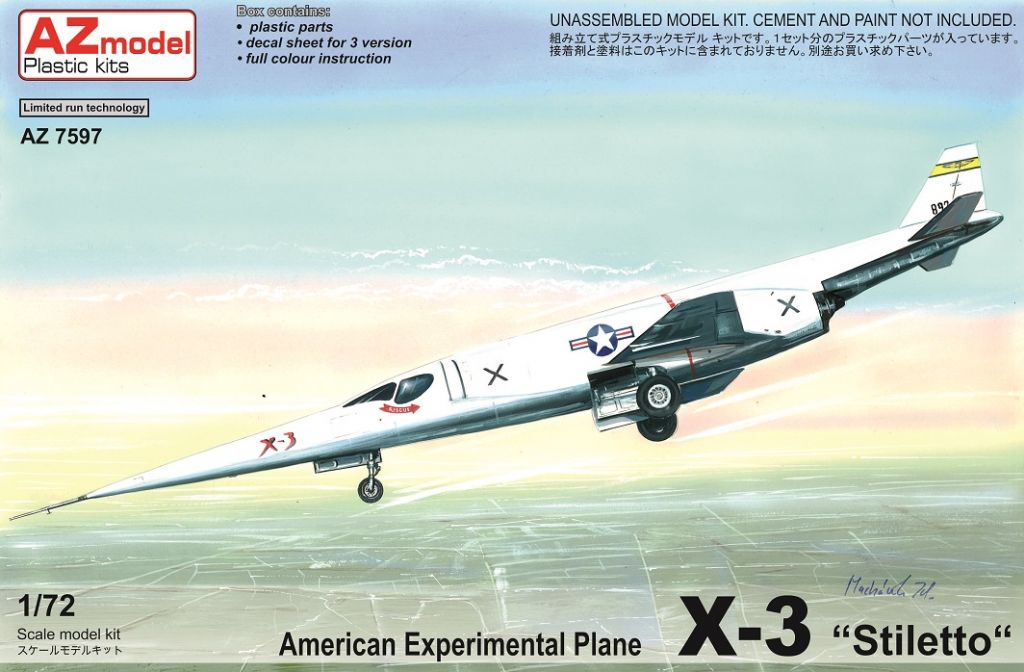 1/72 Douglas X-3 Stiletto prototype